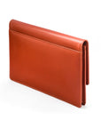 Small leather A4 portfolio case, light tan, back