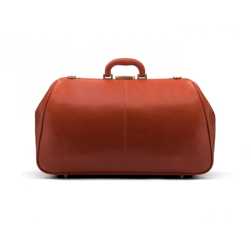 Leather Gladstone holdall, light tan, back