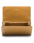 Light Tan Woven Leather Concertina Tall Purse