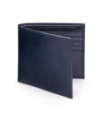 Men's bridle hide wallet, navy, front