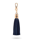 Decorative leather tassel, navy 2