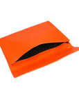 Leather A4 envelope folder, orange, inside