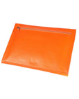 Leather A4 envelope folder, orange, back