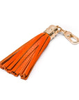 Decorative leather tassel, orange