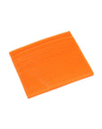 Orange Full Grain Flat Leather 8 Credit Card Wallet