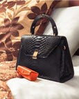 Leather lipstick case. orange, lifestye
