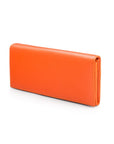 Leather Mayfair concertina purse, orange, front