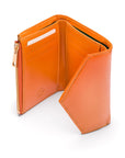 RFID blocking leather envelope purse, orange, interior