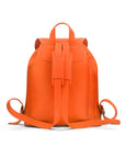 Small leather backpack, orange, back