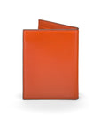 Orange Bi-Fold Soft Leather Credit Card Case with RFID Protection