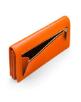 Tall leather Trinity purse, orange, coin purse