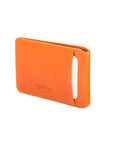 Leather Oyster card holder, orange, back