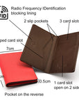 RFID bifold credit card holder, pink with lime saffiano, features