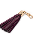 Decorative leather tassel, purple