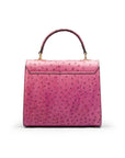 Genuine Ostrich Leather Morgan Bag - Purple
