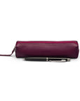 Leather pencil case, purple