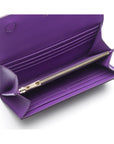 Purple Woven Leather Concertina Tall Purse