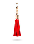 Decorative leather tassel, red 2
