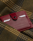 Red Flat Compact Credit Card Wallet With 2 ID Windows, 6CC, lifestyle