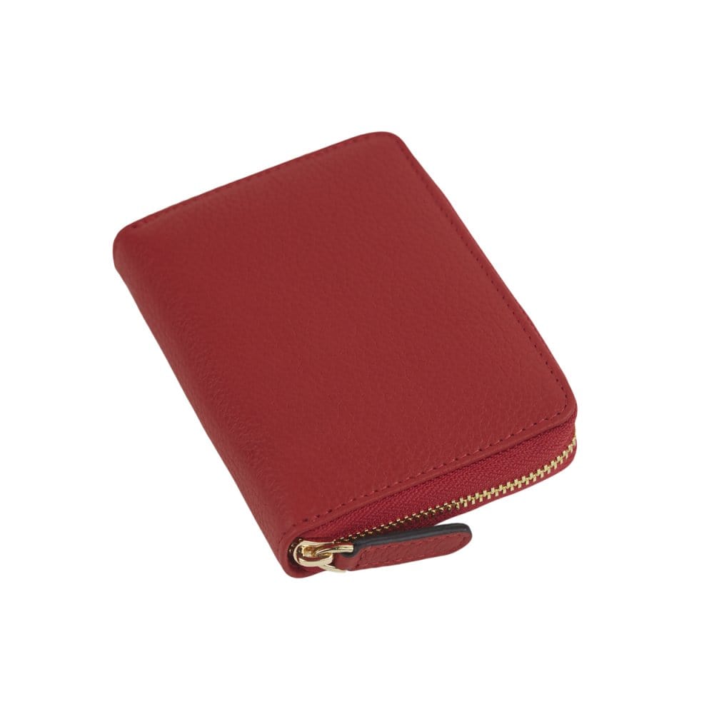 Small Zip Around Accordion Coin Purse Red