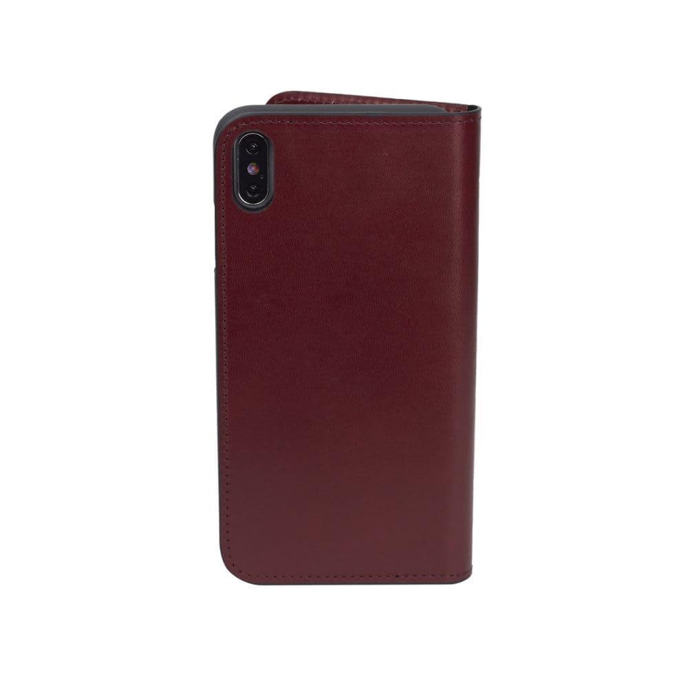 iPhone XS Max wallet case, red, back