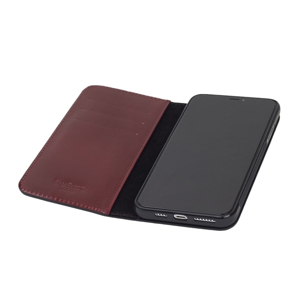 Leather iPhone 11 Pro Max Case, Red iPhone Cases SageBrown