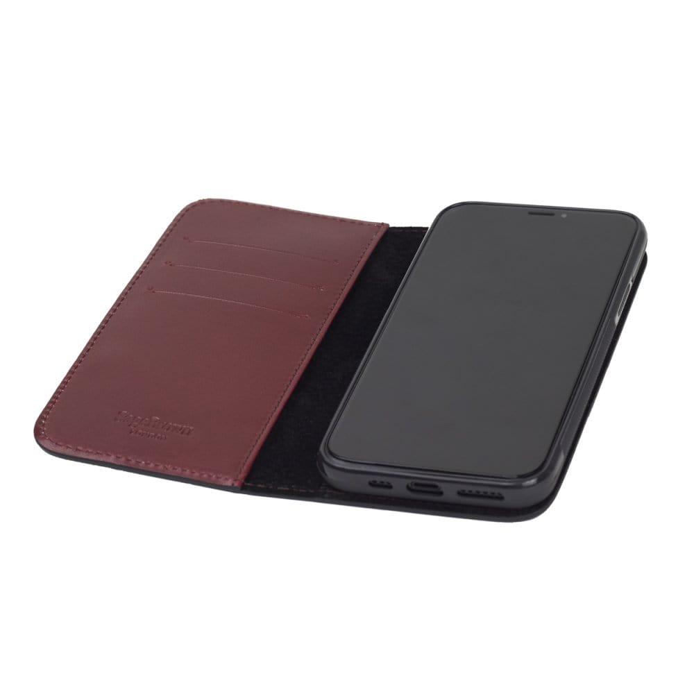 Leather iPhone 11 Pro Case, Red iPhone Cases SageBrown