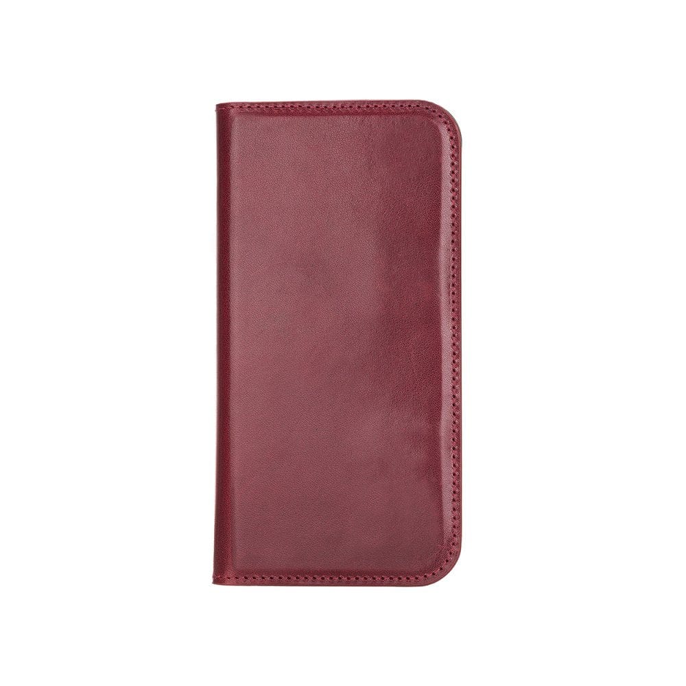 Red With Black Leather iPhone 12 Pro Max Wallet Case