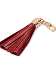 Decorative leather tassel, rust