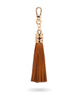 Decorative leather tassel, tan 2