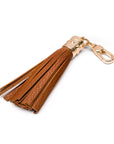 Decorative leather tassel, tan