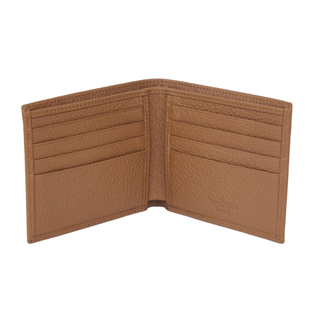 Tan Full Grain Leather Men's Billfold Wallet