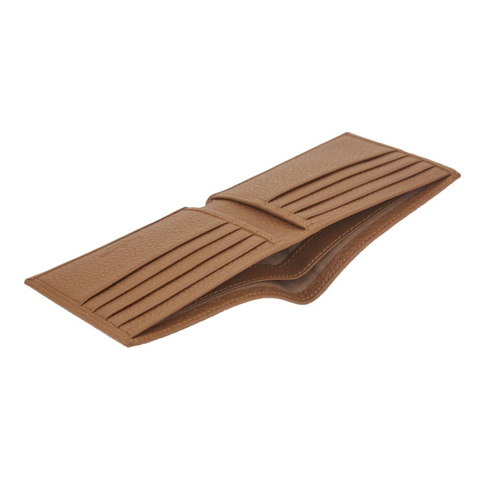 Tan Full Grain Leather Men's Billfold Wallet