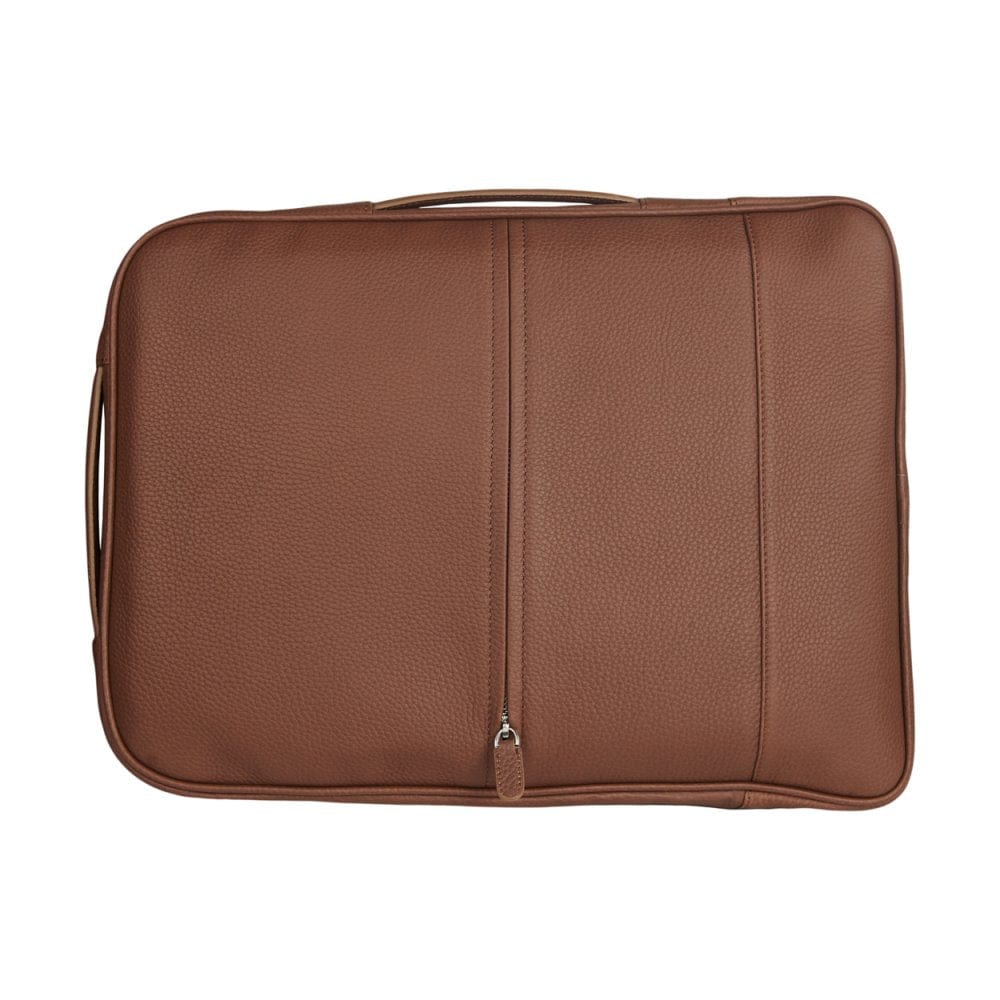 Tan Metropolitan Leather 15" Laptop Briefcase And Backpack