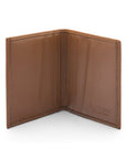 RFID leather credit card holder, light tan, inside