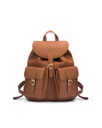 Small leather backpack, tan, front