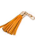 Decorative leather tassel, yellow