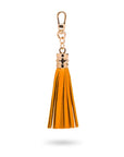 Decorative leather tassel, yellow 2