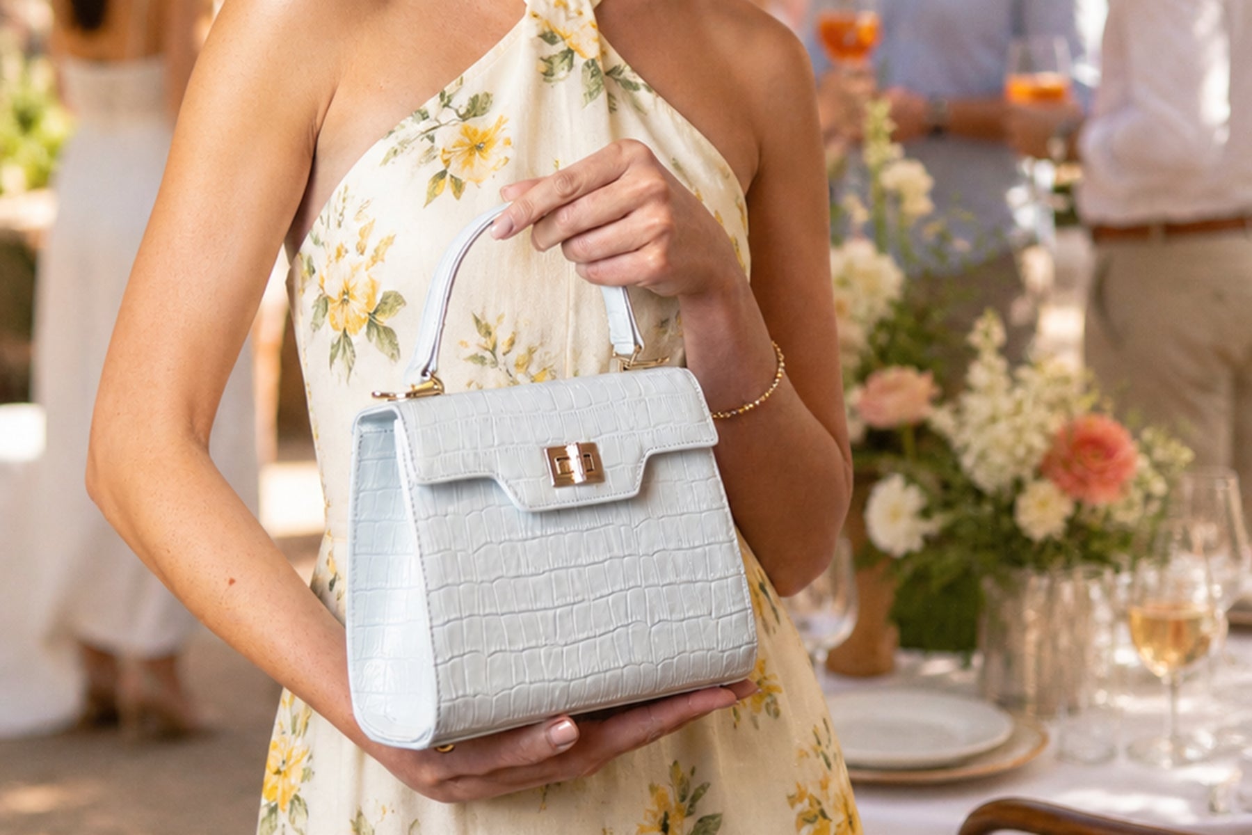 White occasion bag