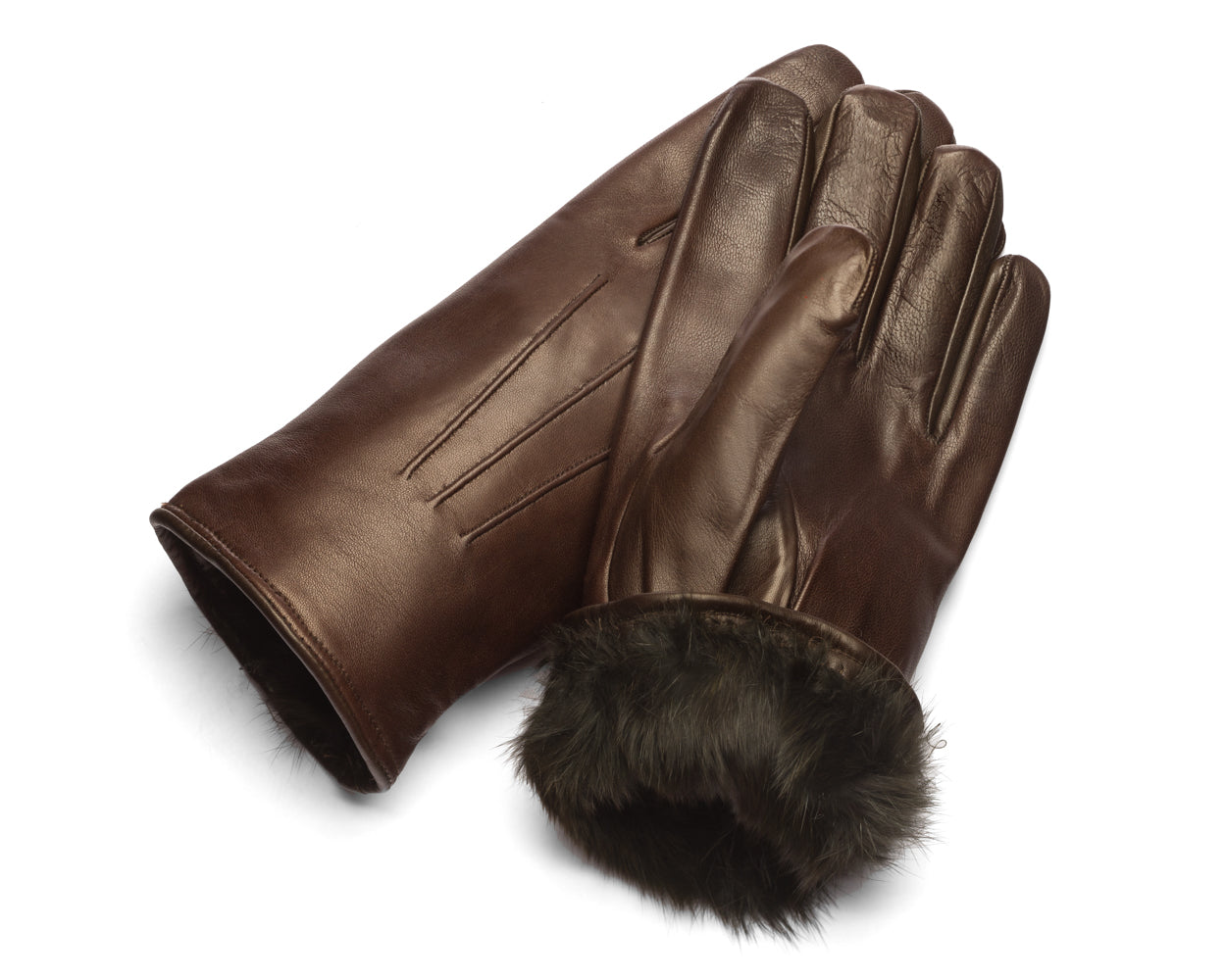 Men's fur lined gloves