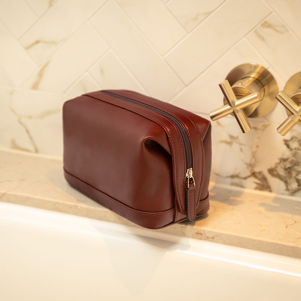 Leather Wash Bags