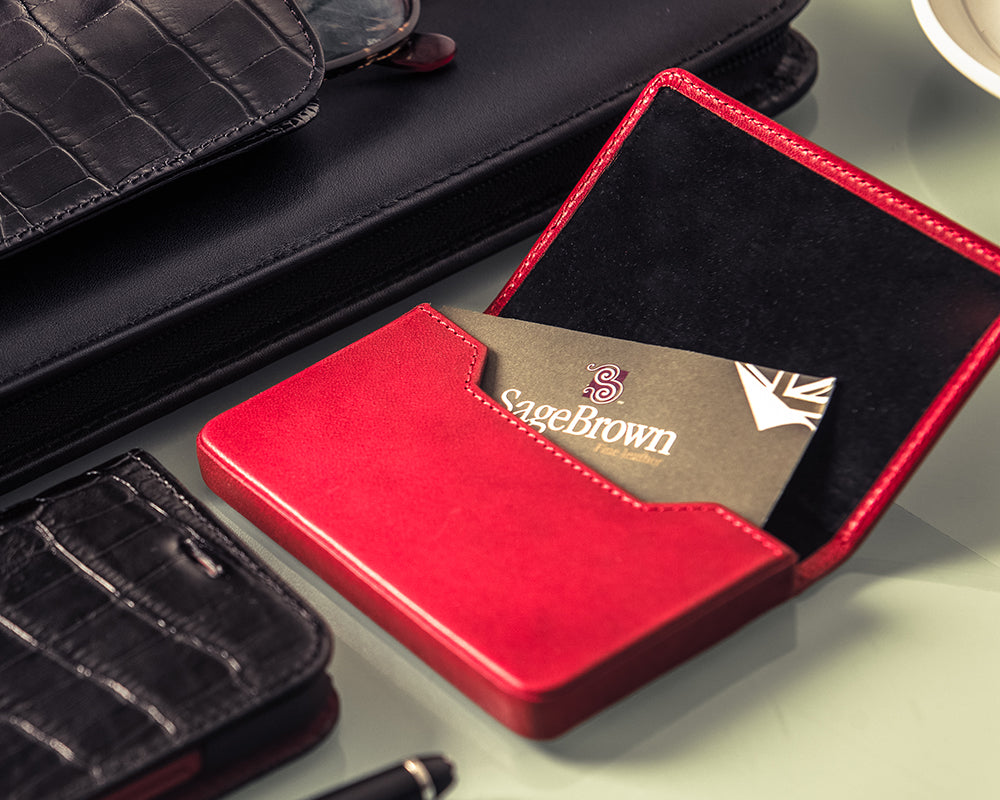 Leather business card holder