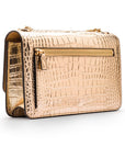 Mini chain bag, gold croc, back