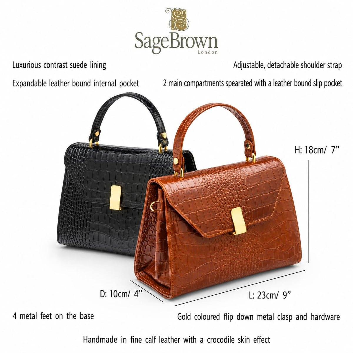Sabrina bag, features and dimensions