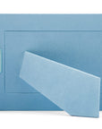 Leather photo frame, baby blue, landscape back