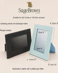Leather photo frame 6x4 inch, features and dimensions
