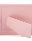 Leather photo frame, pink, landscape back