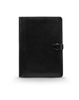 Leather conference folder, black, front