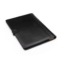 Leather conference folder, black, back