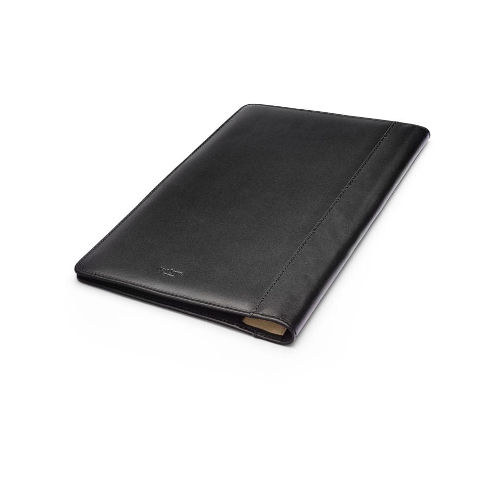 A4 leather document folder, black, back